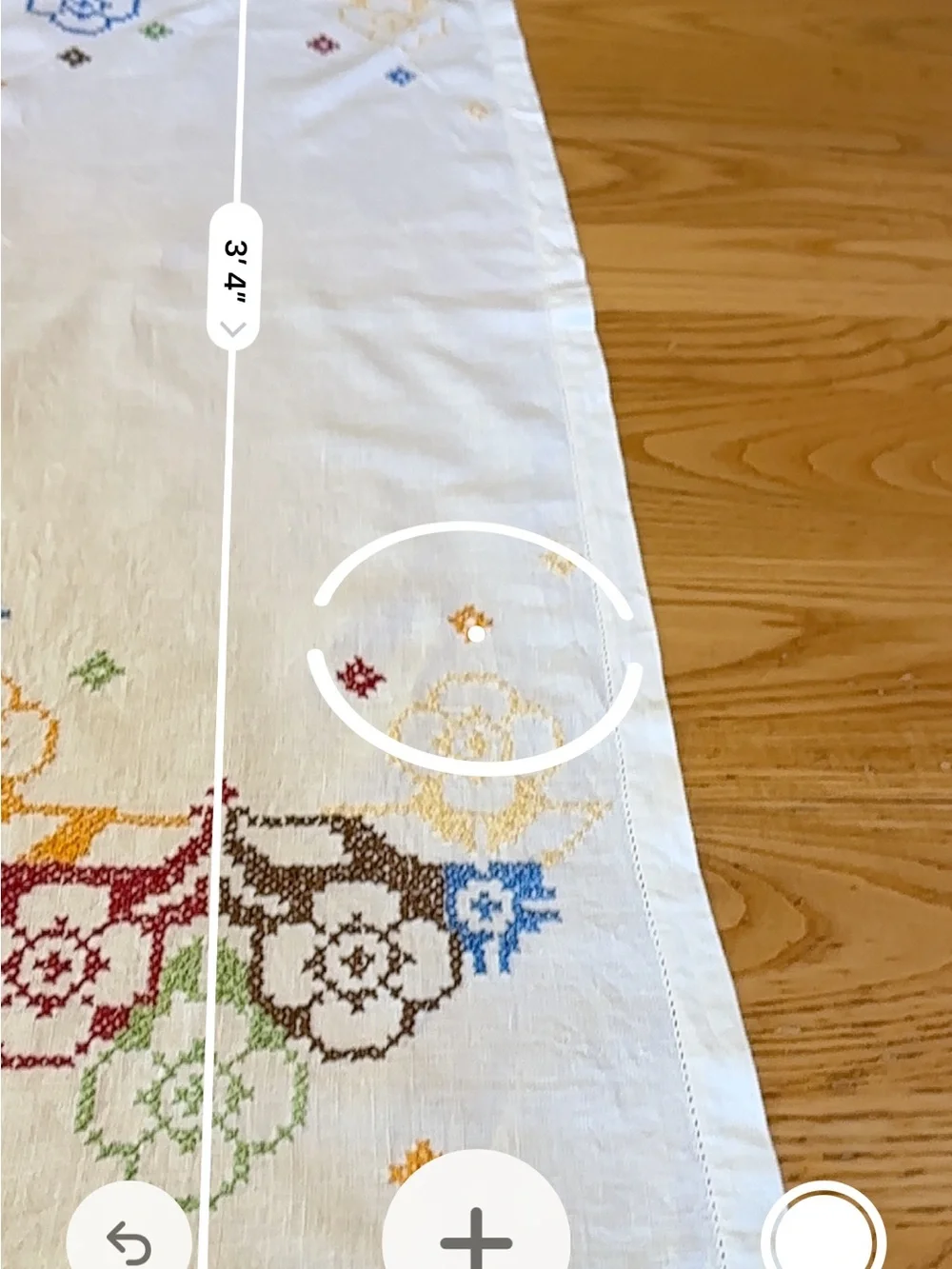 Embroidered Floral Linen Table Runner - Multicolor